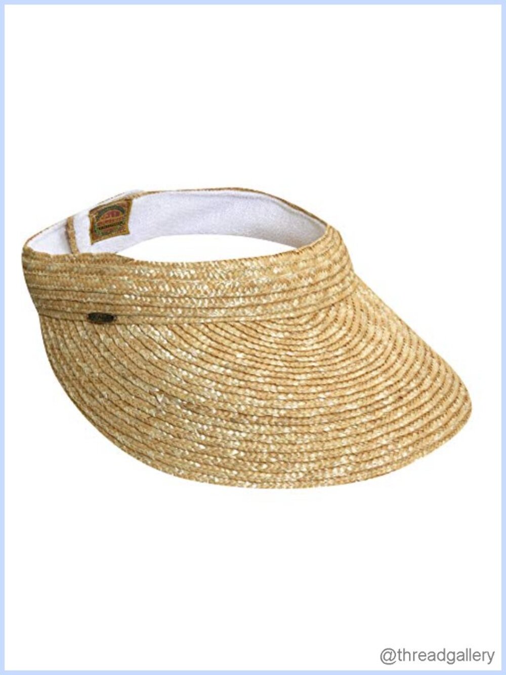 Scala Woven Straw Braid Visor Hat with 5" Peak